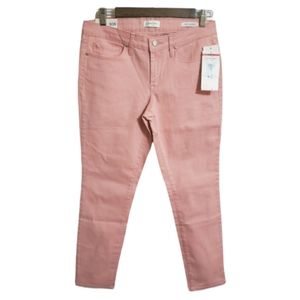 Jessica Simpson Rolled Crop Skinny Pink Jeans Size 8 NWT